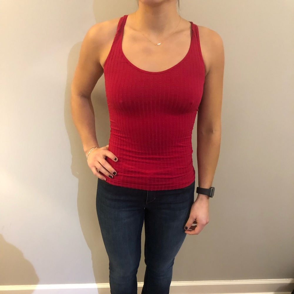 LAST CALL Free People Stretchy Pink Tank